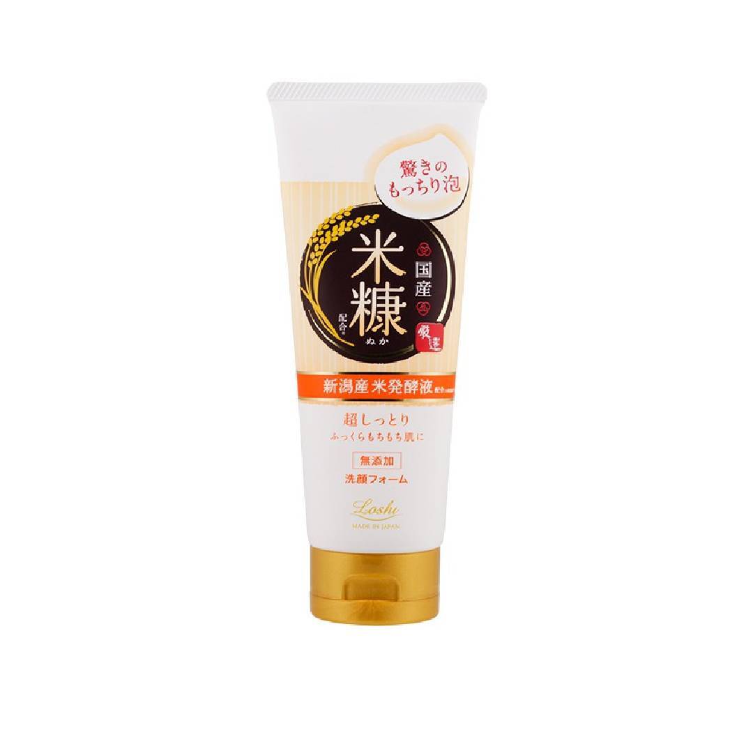 Loshi Moist Aid Whip Face Foam K (Rice Bran)