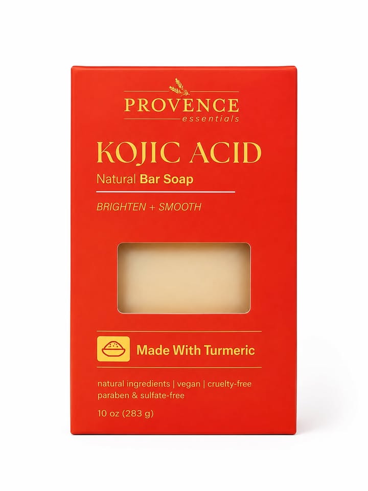 Provence Essentials Kojic Acid Bar Soap – Jabón de Ácido Kójico y Cúrcuma 283 g
