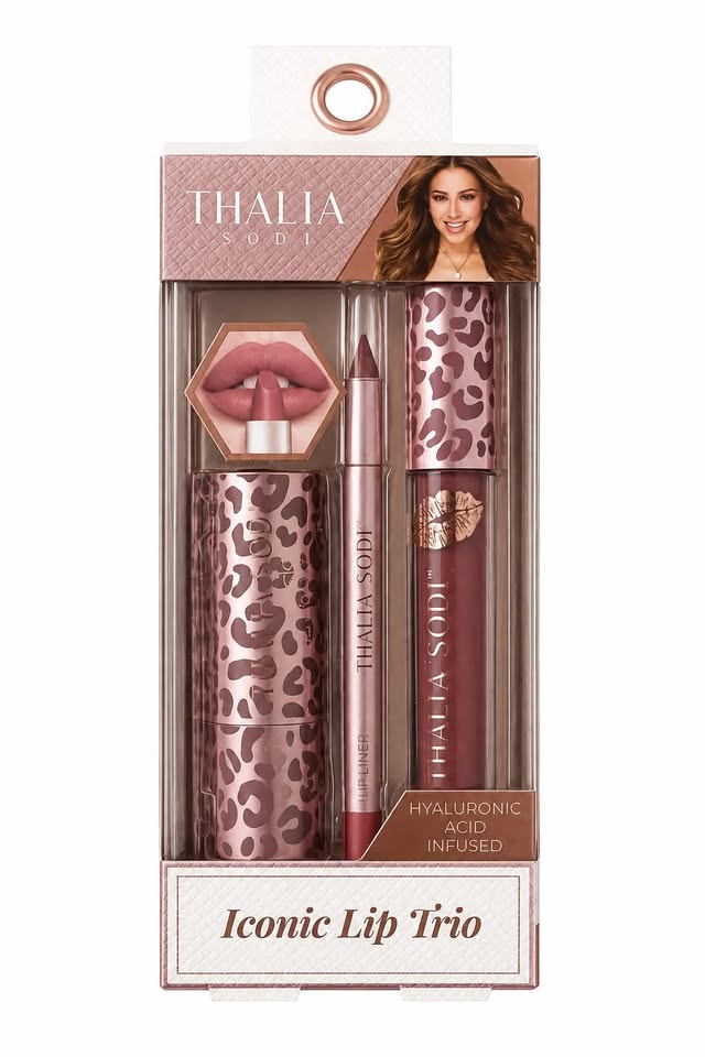 Thalia Sodi Iconic Lip Trio – Set de 3 Labiales con Ácido Hialurónico