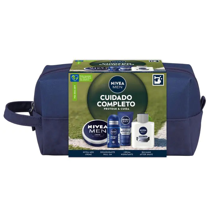 NIVEA MEN Pack Cuidado Completo para Hombre – 4 Productos + Neceser