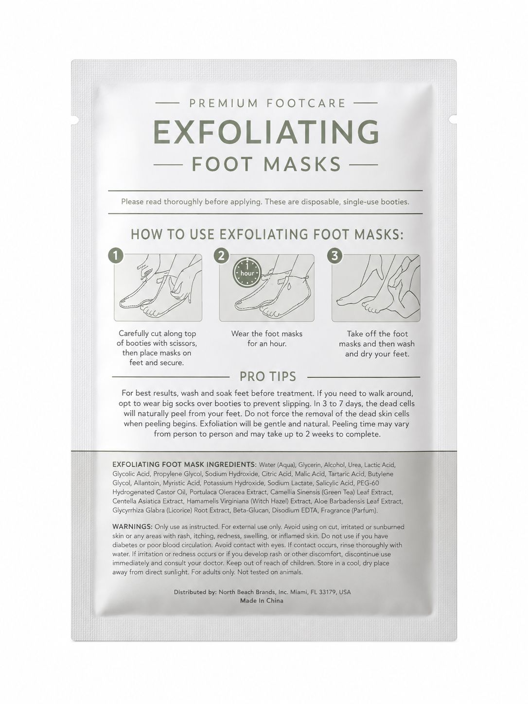 Mascarilla Exfoliante para Pies – Mascarilla Exfoliante Tipo Calcetín