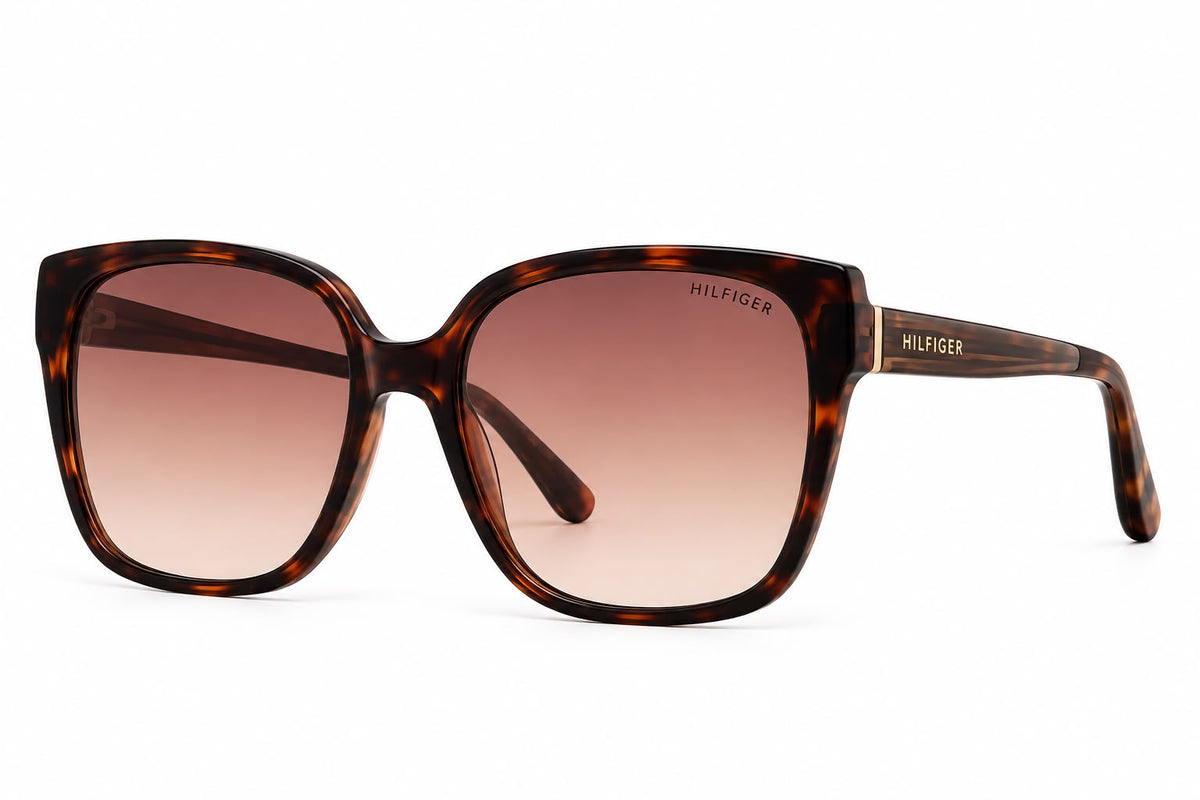 Tommy Hilfiger – Lentes de Sol Oversized Carey con Lente Marrón Degradado