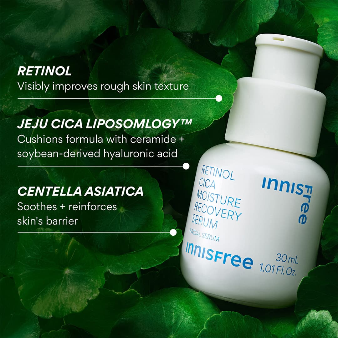 Innisfree Retinol Cica Moisture Recovery Serum – Sérum Facial Hidratante con Retinol y Cica