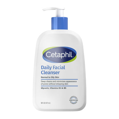 Cetaphil Daily Facial Cleanser – Limpiador Facial Diario para Piel Sensible y Mixta a Grasa