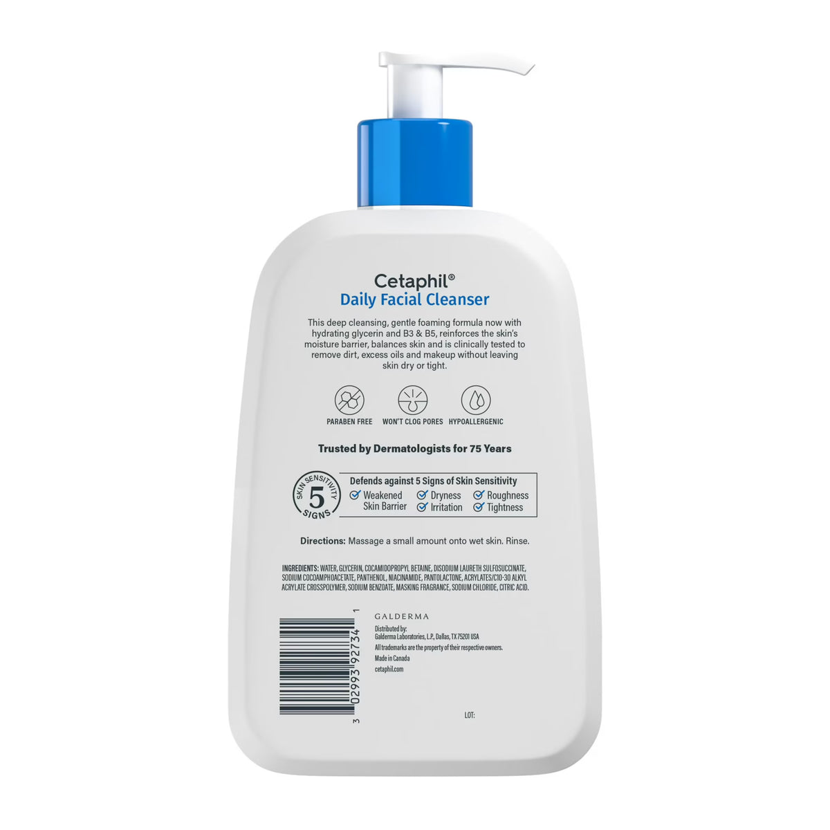 Cetaphil Daily Facial Cleanser – Limpiador Facial Diario para Piel Sensible y Mixta a Grasa