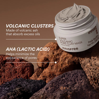 Innisfree Super Volcanic Pore Clay Mask – Mascarilla de Arcilla Volcánica para Limpieza Profunda y Pores Claros