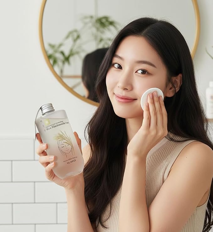 Rice Niacinamide Toner, Korean Rice Extract, Brightening & Hydrating Face Toner