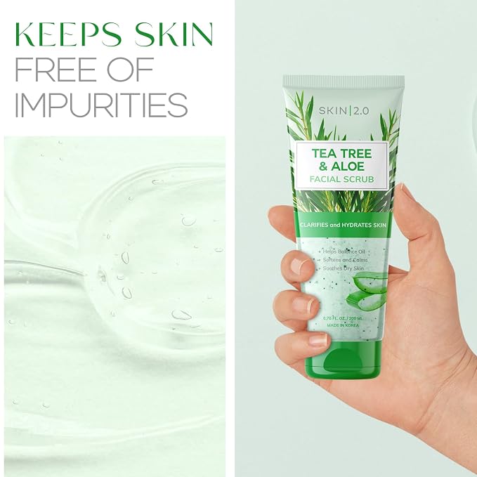 Skin 2.0 Tea Tree & Aloe – Exfoliante Facial con Árbol de Té y Aloe Vera