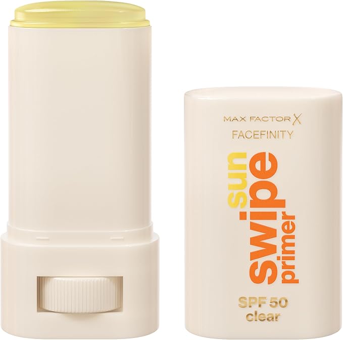 Max Factor Facefinity Sun Swipe – Primer Facial en Stick SPF 50 Clear, 17 g