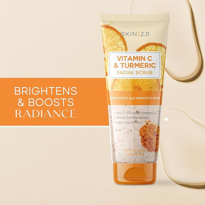 Skin 2.0 Vitamin C & Turmeric Facial Scrub – Brightening Facial Scrub