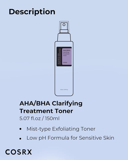 COSRX AHA BHA CLARIFYING TREATMENT TONER K-BEAUTY