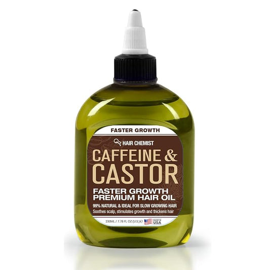 Hair Chemist – Aceite para el Crecimiento Rápido del Cabello con Cafeína y Aceite de Ricino 7,1 oz
