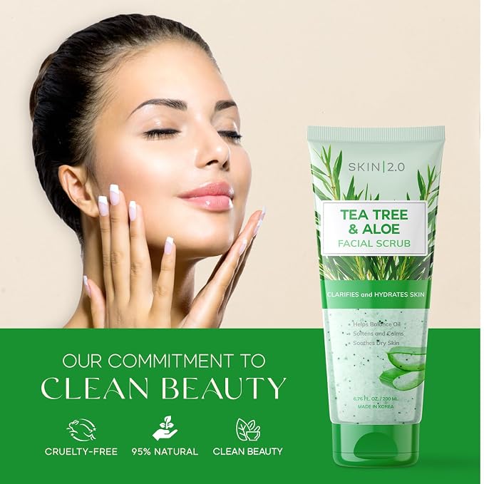 Skin 2.0 Tea Tree & Aloe – Exfoliante Facial con Árbol de Té y Aloe Vera