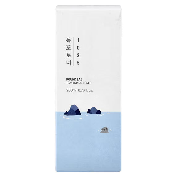 Round Lab 1025 Dokdo Toner Korean Skincare for Skin Balancing and Gentle Exfoliation with Soft Finish - 200ml