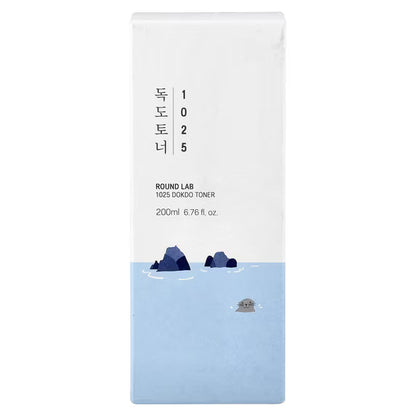 Round Lab 1025 Dokdo Toner Korean Skincare for Skin Balancing and Gentle Exfoliation with Soft Finish - 200ml