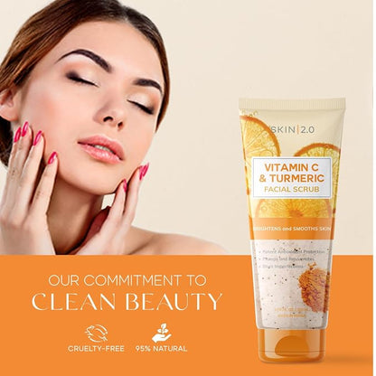Skin 2.0 Vitamin C & Turmeric Facial Scrub – Brightening Facial Scrub