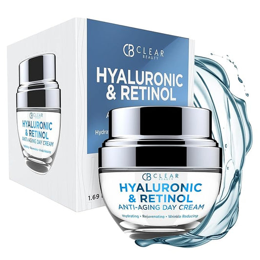 Clear Beauty – Hidratante Facial con Ácido Hialurónico y Retinol