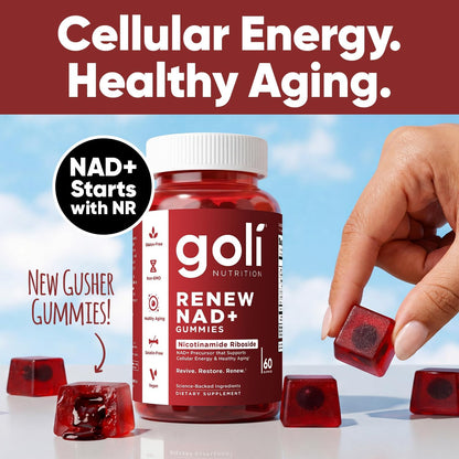 Goli Renew NAD+ Gummies – Gomitas con Nicotinamide Riboside 60 unidades