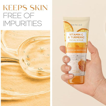 Skin 2.0 Vitamin C & Turmeric Facial Scrub – Brightening Facial Scrub