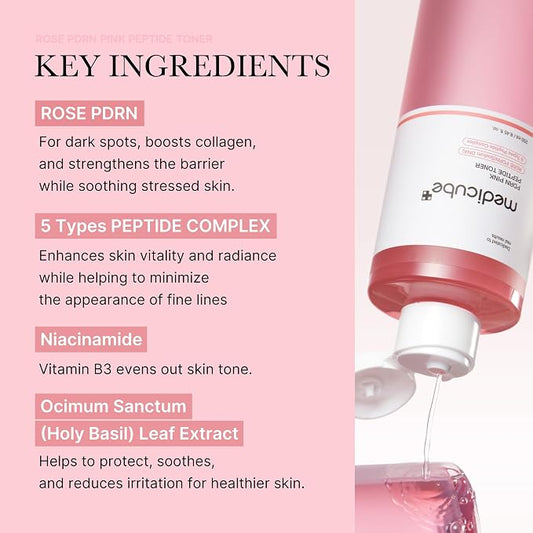 Medicube PDRN Pink Cica – Tónico Facial Calmante 250 ml