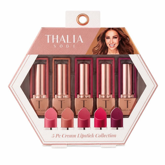 Thalia Sodi – Set de 5 Labiales en Crema con Tonos Rosados y Nude