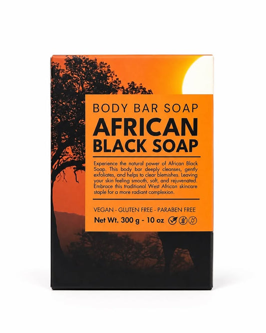 African Black Soap – Jabón Corporal de Carbón Negro Africano 300 g