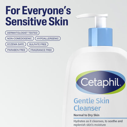 Cetaphil – Limpiador Facial Suave para Piel Sensible 8 oz