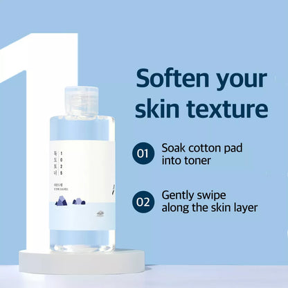 Round Lab 1025 Dokdo Toner Korean Skincare for Skin Balancing and Gentle Exfoliation with Soft Finish - 200ml