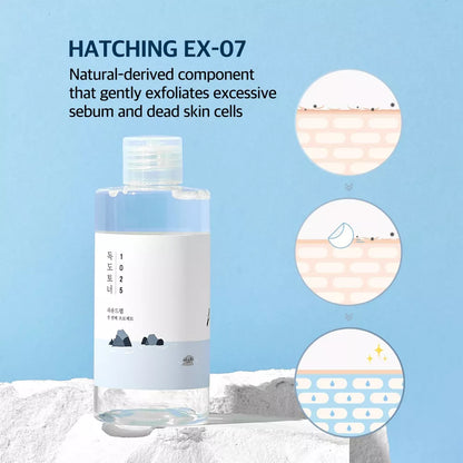 Round Lab 1025 Dokdo Toner Korean Skincare for Skin Balancing and Gentle Exfoliation with Soft Finish - 200ml