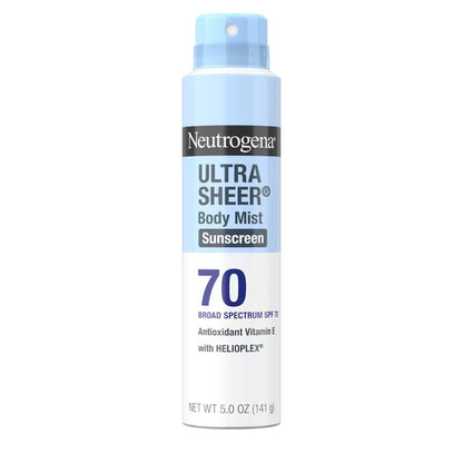 Neutrogena – Protector Solar en Spray Ultra Sheer SPF 70 5 oz