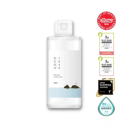 Round Lab 1025 Dokdo Toner Korean Skincare for Skin Balancing and Gentle Exfoliation with Soft Finish - 200ml