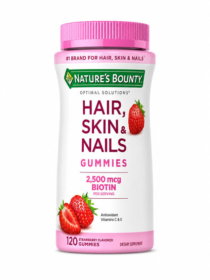 Nature’s Bounty – Gomitas Hair, Skin & Nails con Biotina 2,500 mcg – 80 o 120 Gummies