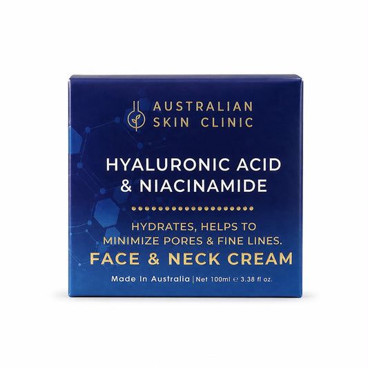 Australian Skin Clinic – Crema Facial y para Cuello con Ácido Hialurónico y Niacinamida 100 mL