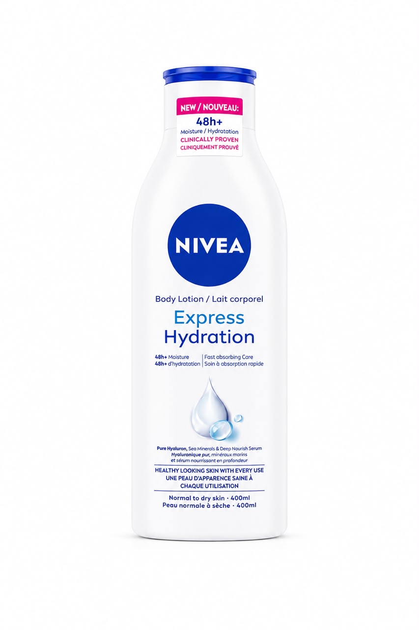 NIVEA – Loción Corporal Hidratante Express Hydration 48H+ 400 ml