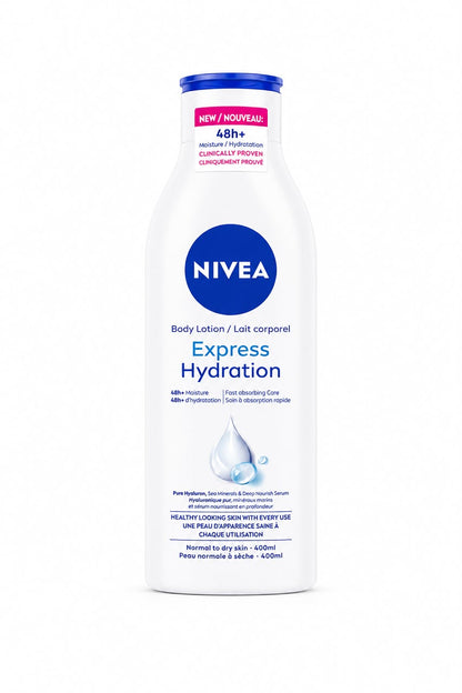 NIVEA – Loción Corporal Hidratante Express Hydration 48H+ 400 ml