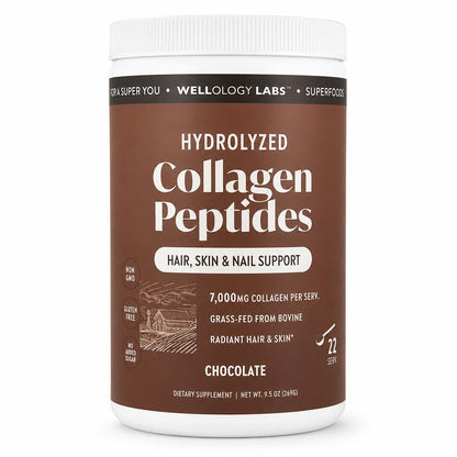 Wellology Labs Colágeno Hidrolizado – Suplemento Alimenticio en Polvo Sabor Chocolate 269 g