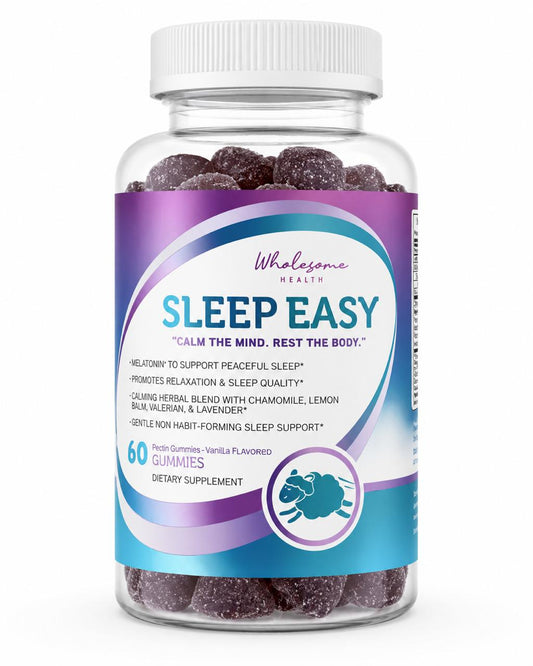 Wholesome Health Sleep Easy – Gomitas para Dormir Sabor Vainilla 60 unidades