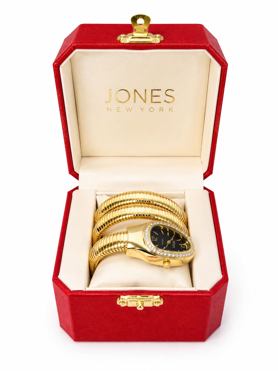 Jones New York – Reloj Brazalete Dorado con Cristales