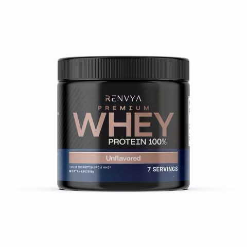 Renvyva Premium Whey Protein 100% – Proteína de Suero de Leche Sin Sabor 130 g
