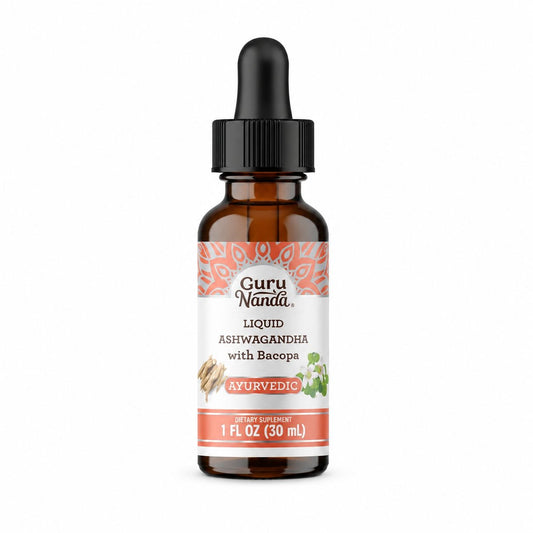 GuruNanda Liquid Ashwagandha with Bacopa – Suplemento Dietético Líquido 30 ml
