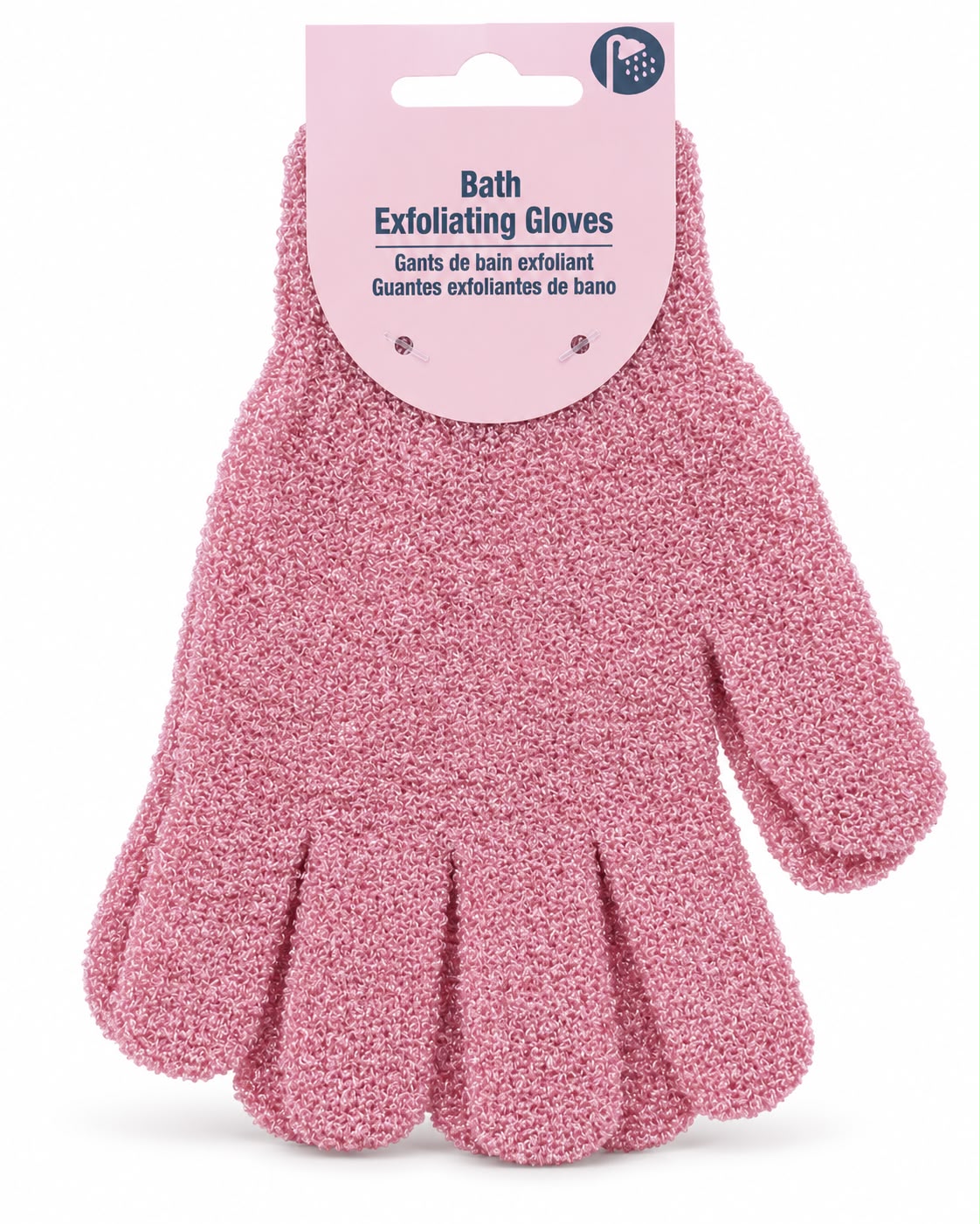 Guantes Exfoliantes de Baño Rosa – 1 par