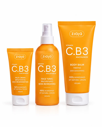 Ziaja Vitamin C.B3 Niacinamide – Set de Cuidado Facial y Corporal de 3 Productos