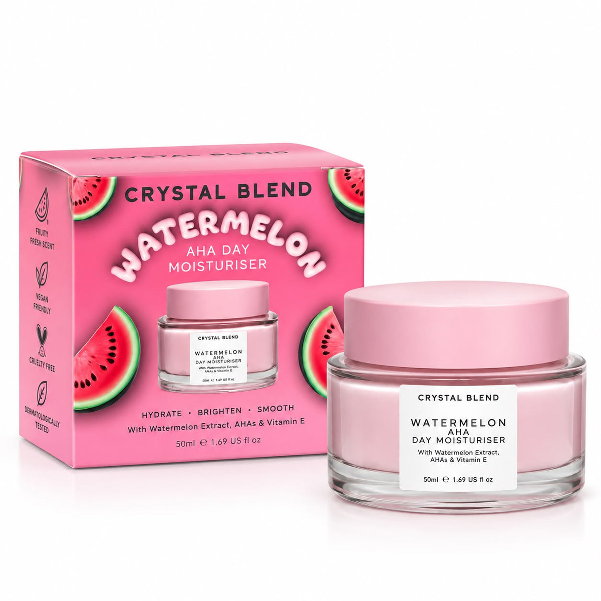 Crystal Blend Watermelon Crema Facial de Día con AHA y Vitamina E 50 ml