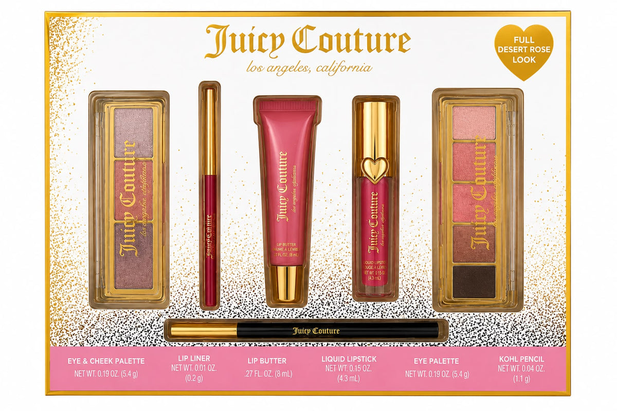 Juicy Couture Full Desert Rose Look – Set de Maquillaje de 6 Piezas