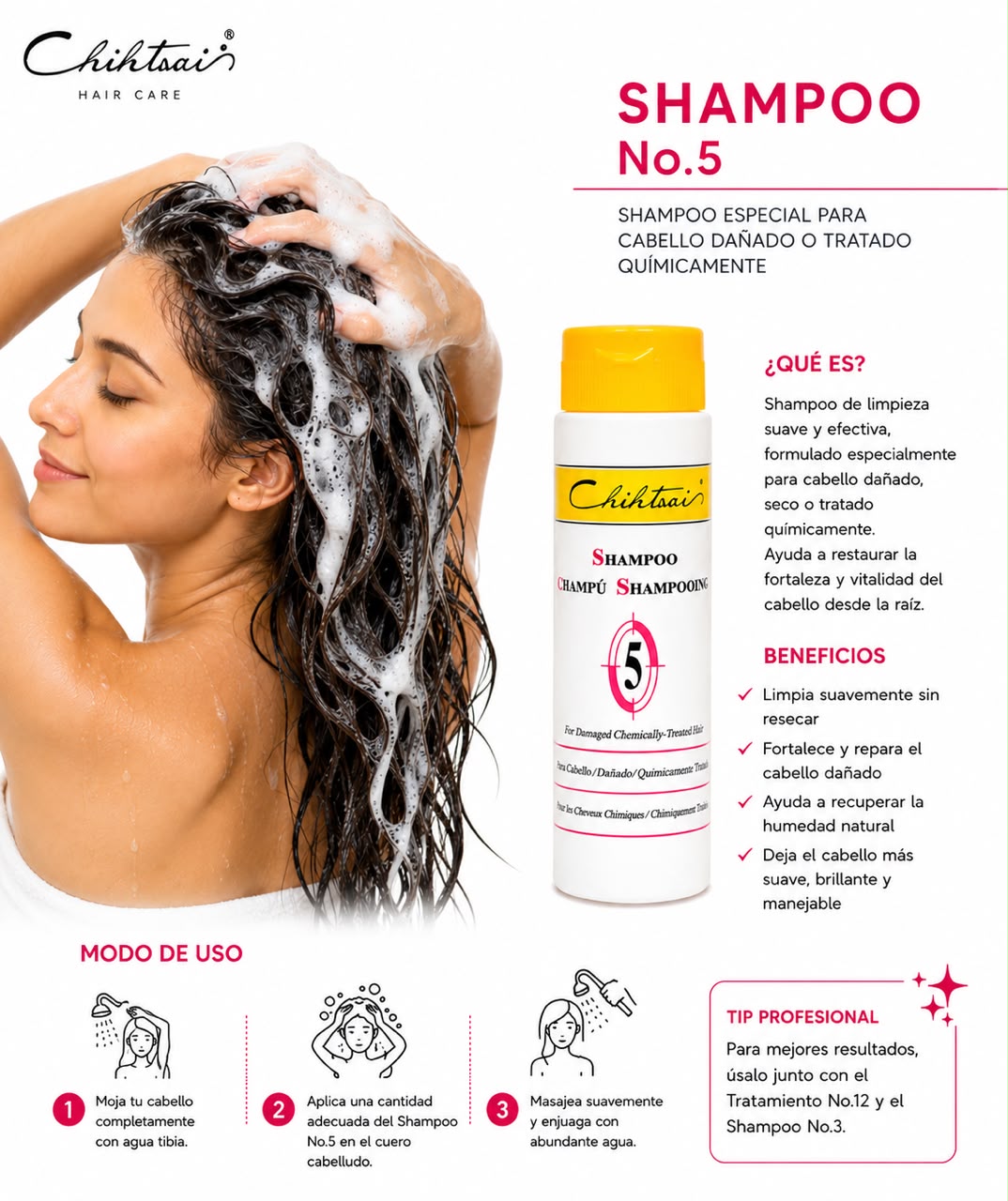 Chihtsai Hair Care Travel Kit – Kit Completo de Cuidado y Reparación Capilar