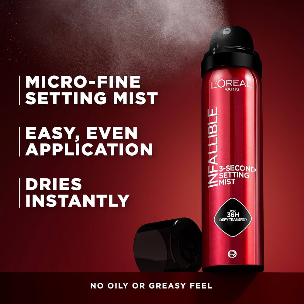 L’Oréal Paris Infallible 3-Second Setting Mist – Spray Fijador de Maquillaje 50 g