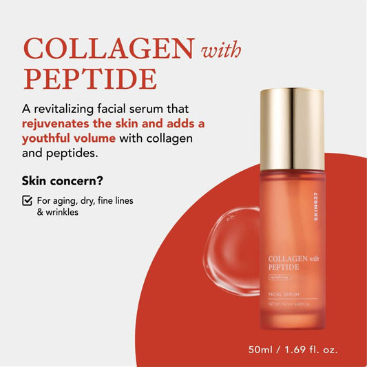 SKIN627 Collagen with Peptide Facial Serum – Sérum Facial de Colágeno y Péptidos 50 ml