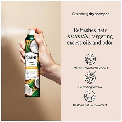 Suave Sweet Coconut Refreshing Dry Shampoo – Shampoo en Seco de Coco 121 g