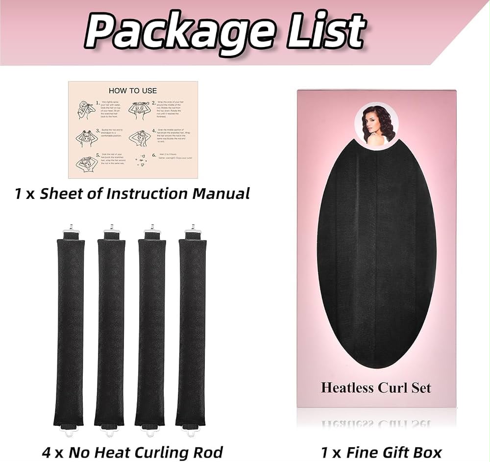 Heatless Curl Set – Set de Rulos sin Calor para el Cabello
