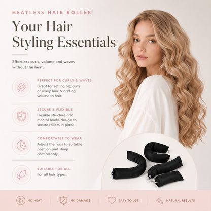 Heatless Curl Set – Set de Rulos sin Calor para el Cabello